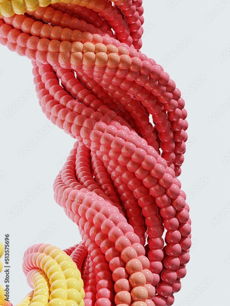 Aufkleber abstract form glossy 3d shape. dynamic fluid bubbles covered. trendy design element. abstract 3d ren