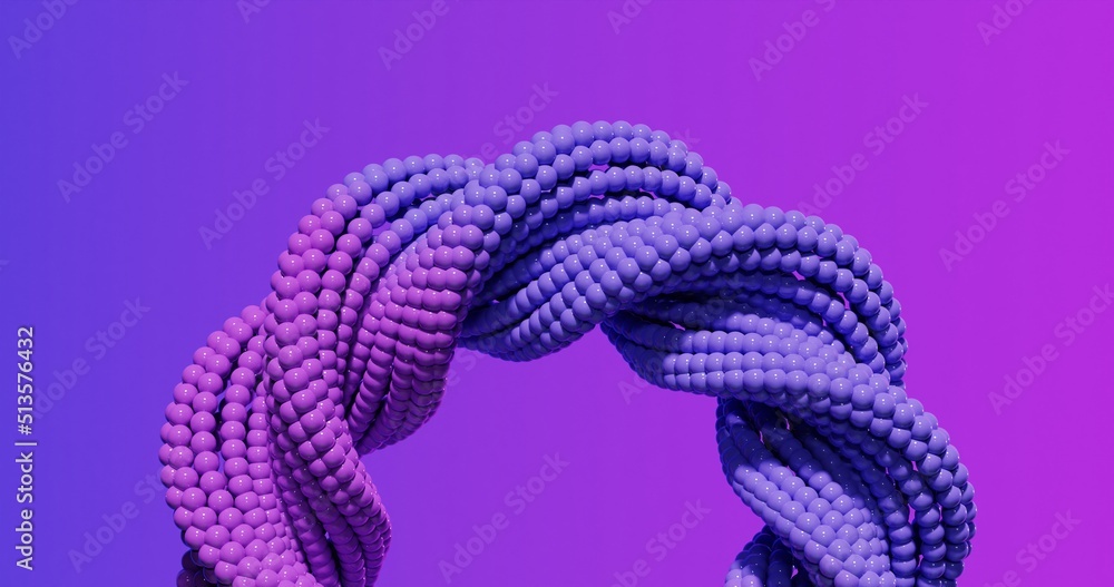 Poster abstract form 3d rendering of smooth surface bubbles. striped modern background design for poster, c