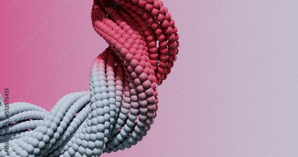 Poster abstract form 3d rendering of smooth surface bubbles. striped modern background design for poster, c