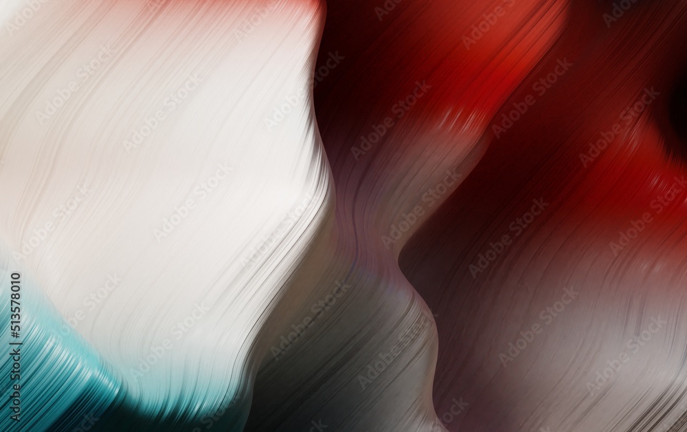 Aufkleber abstract 3d rendering of twisted coloresd lines. modern background design, illustration of a futuris