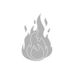 fire icon on white background, vector illustration