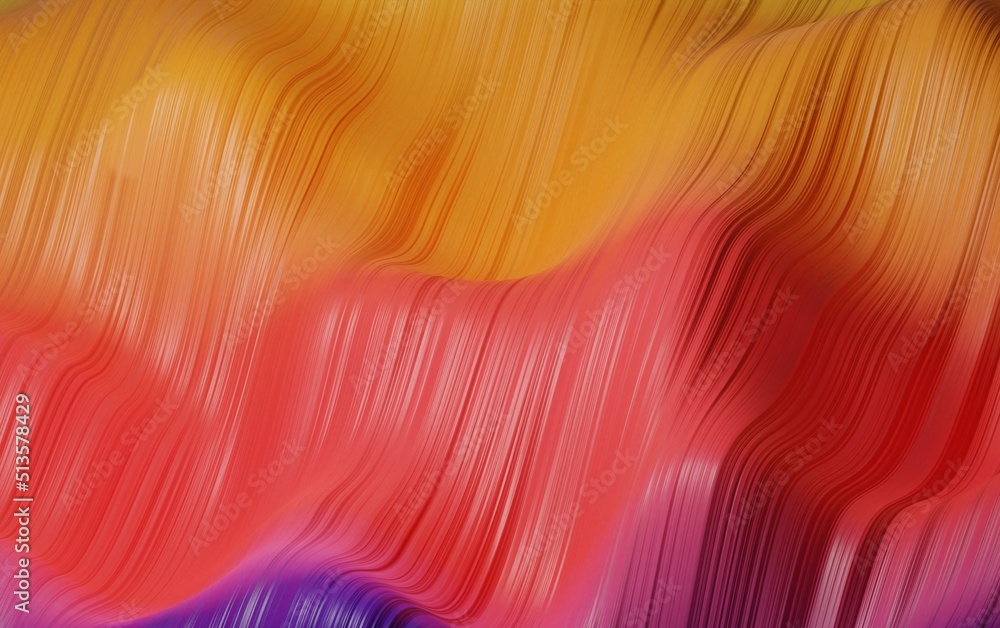 Aufkleber abstract 3d rendering of twisted coloresd lines. modern background design, illustration of a futuris