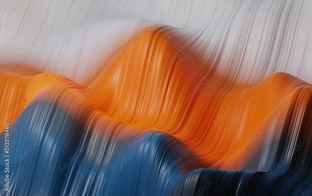 Aufkleber abstract 3d rendering of twisted coloresd lines. modern background design, illustration of a futuris