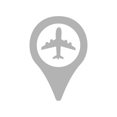 Label icon, airplane travel concept, vector illustration