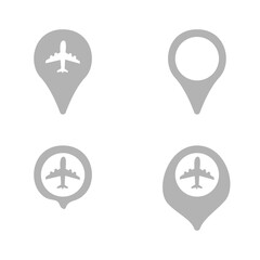 Label icon, airplane travel concept, vector illustration