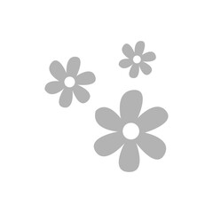 flowers icon on white background, vector illustration