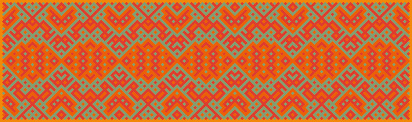 Multicolor truchet tiling connections illustration