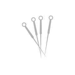 acupuncture needles icon, on a white background, vector illustration