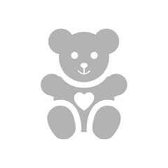 teddy bear icon, vector illustration