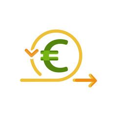 Fototapeta premium euro icon on a white background, vector illustration