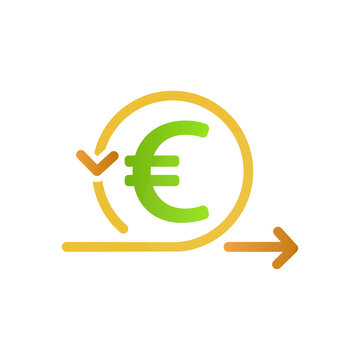 euro icon on a white background, vector illustration