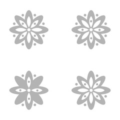 flower icon on white background, vector illustration