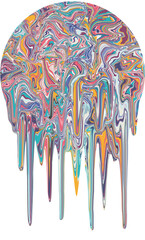 Colorful abstract expressionist digital painting background, contemporary art, modern art