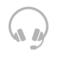headphone icon on a white background, vector illustration