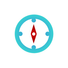 compass icon on white background, vector illustration