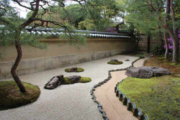 japanese garden in yasugi (japan) 