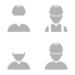 builder icon on white background, vector illustration