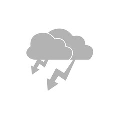 storm clouds icon on white background, vector illustration