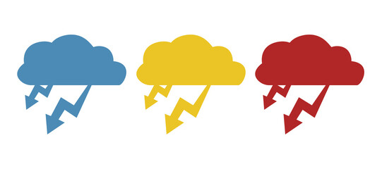 Fototapeta premium storm clouds icon on white background, vector illustration