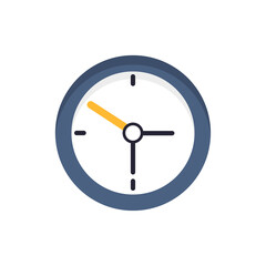 clock icon on a white background, vector illustration