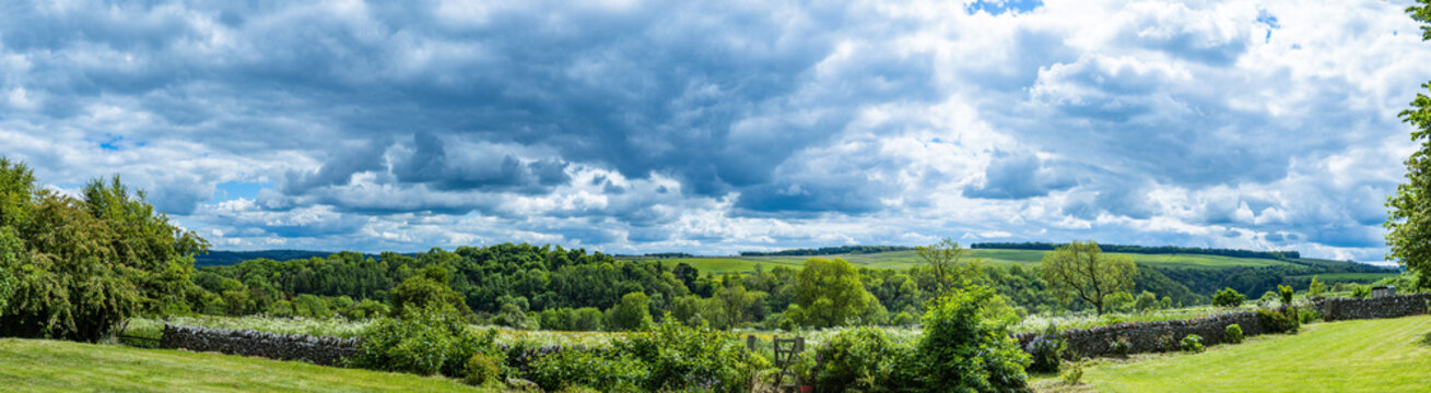 Summer Storm Clouds Over Lathkill Dale In The Derbyshire Peak District