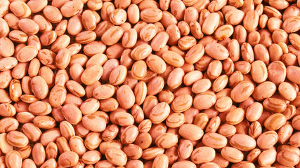 Beans texture. Brazilian grains, carioca beans in a background.
