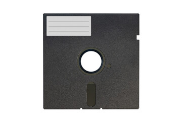 5.25 inch floppy disk in black a retro storage unit