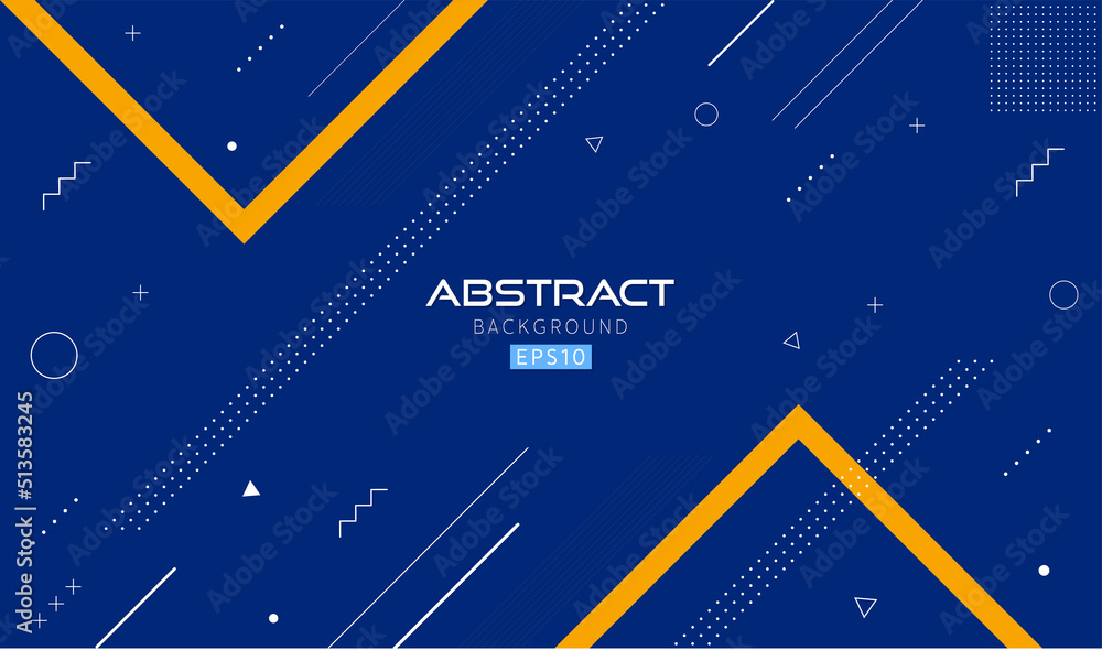 Fototapete blue abstract modern background. minimal abstract composition with dynamic geometric shapes and elem