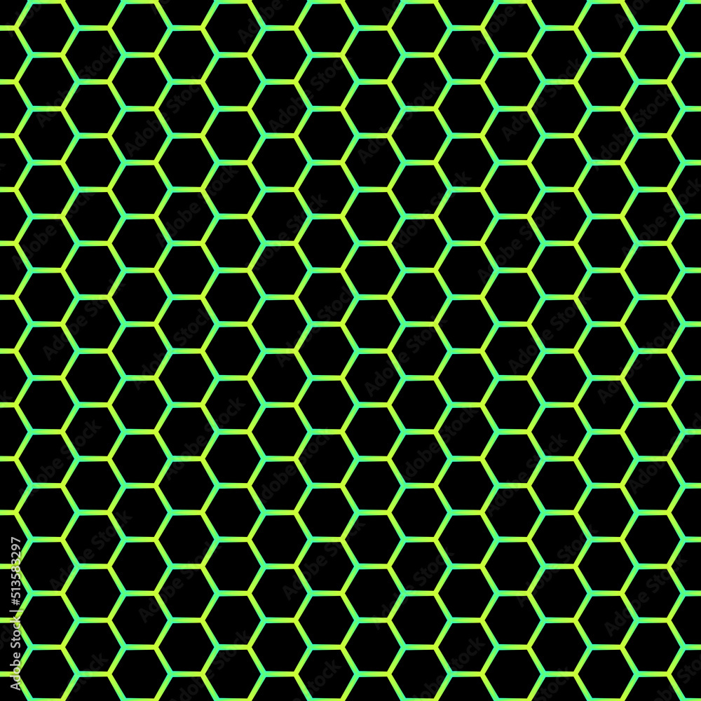 Poster background with hexagons