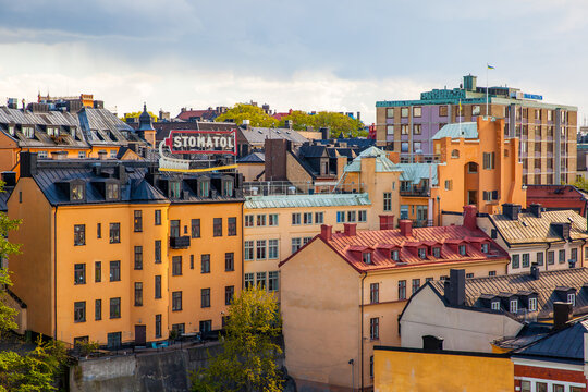 Residential buildings nearby Slussen station in Stockholm