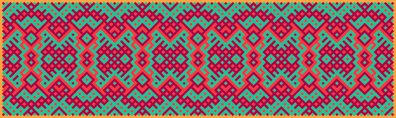 Multicolor truchet tiling connections illustration