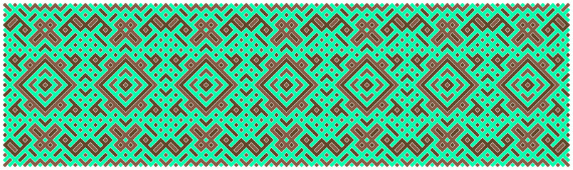 Multicolor truchet tiling connections illustration