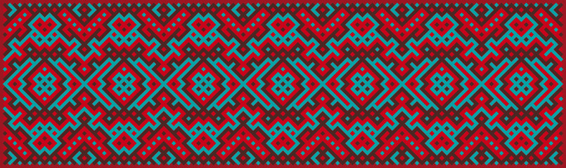 Multicolor truchet tiling connections illustration