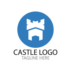 Castle Logo symbol vector illustration design template