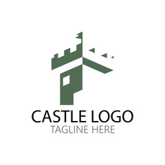 Fototapeta premium Castle Logo symbol vector illustration design template