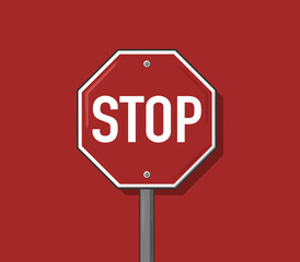 stop sign isolated on white, Information, sign, stop, board, highway, motorway, pole, text, word, Pointer, road sign, road sign signage, car, travel is blocked