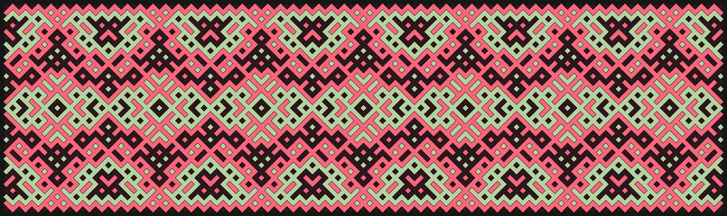 Multicolor truchet tiling connections illustration