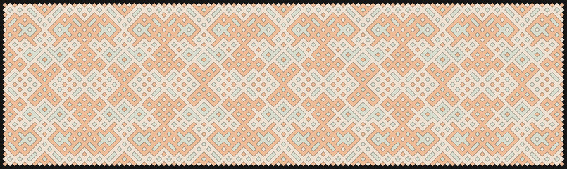 Multicolor truchet tiling connections illustration