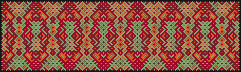 Multicolor truchet tiling connections illustration