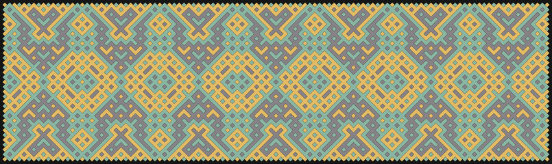 Fototapeta premium Multicolor truchet tiling connections illustration