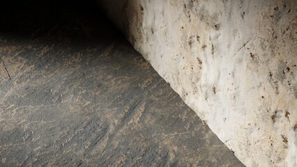 Concrete textured wall and floor
