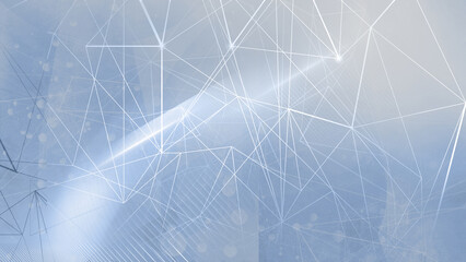 netzwerk linien punkte verlauf formen banner