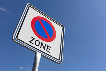 German road sign: start of no parking zone