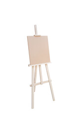 Canvas Painting stand wooden easel Art supply isolated, Mock up