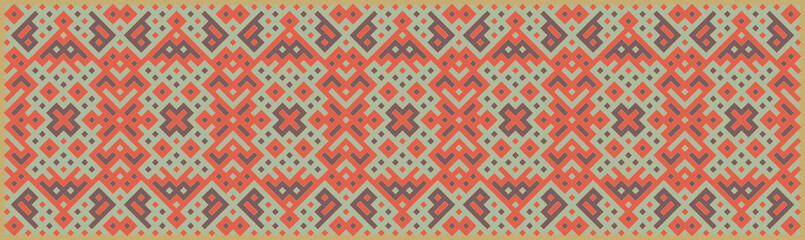 Multicolor truchet tiling connections illustration