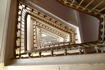 Obraz premium Details of staircase of old building