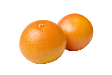 Grapefruit citrus fruit isolated on white background top view