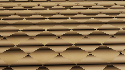 Gold black stiped rhombus roof (3D Rendering)