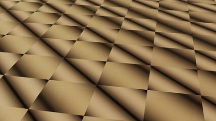 Gold black stiped rhombus roof (3D Rendering)