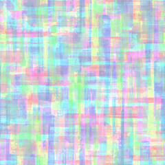 Abstract grunge cross geometric shapes contemporary art pastel multicolor seamless pattern background